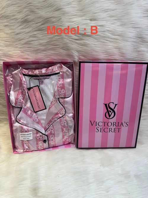 Victoria's Secret Premium Satin Striped Pajama Set