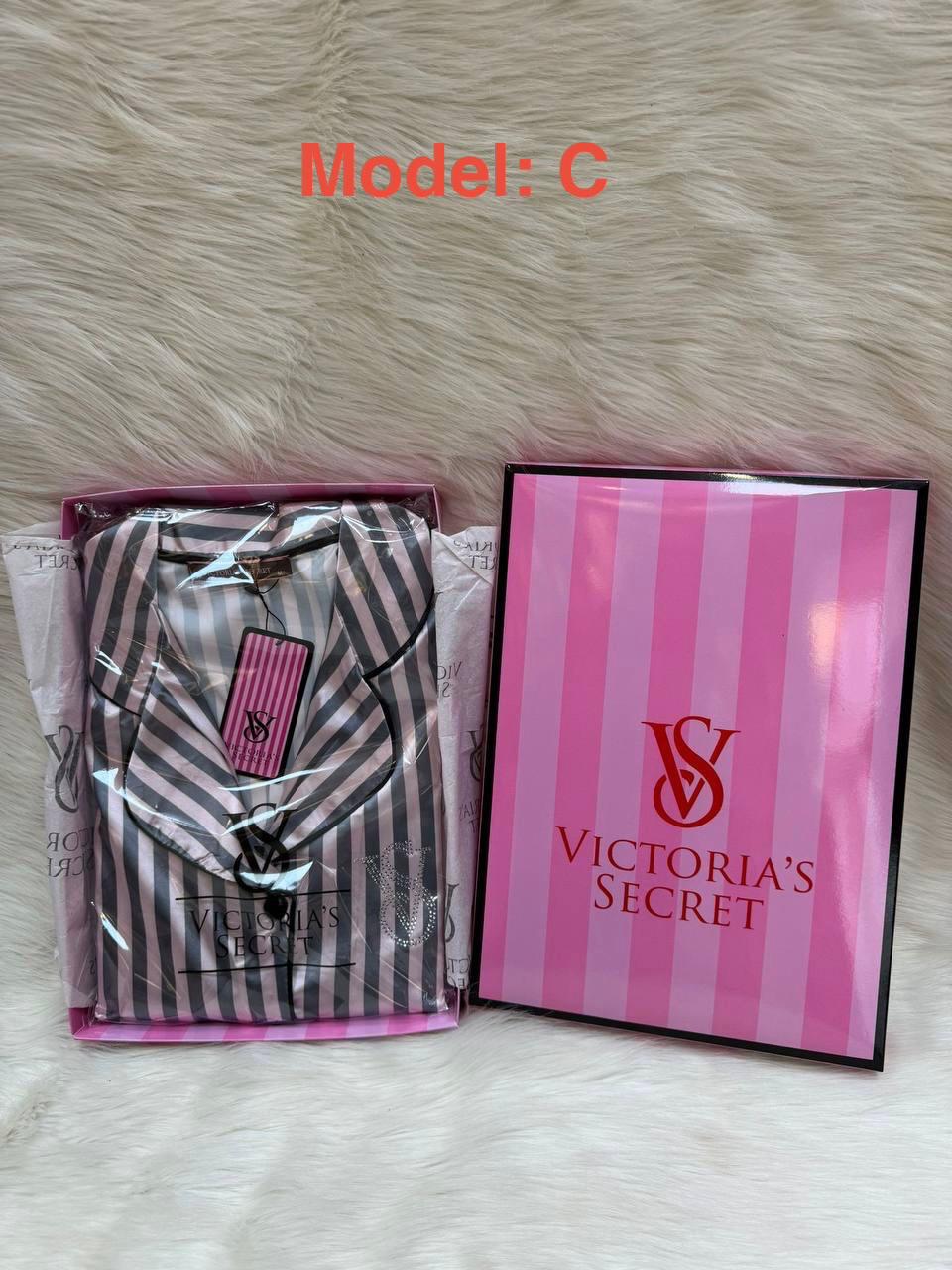 Victoria's Secret Premium Satin Striped Pajama Set